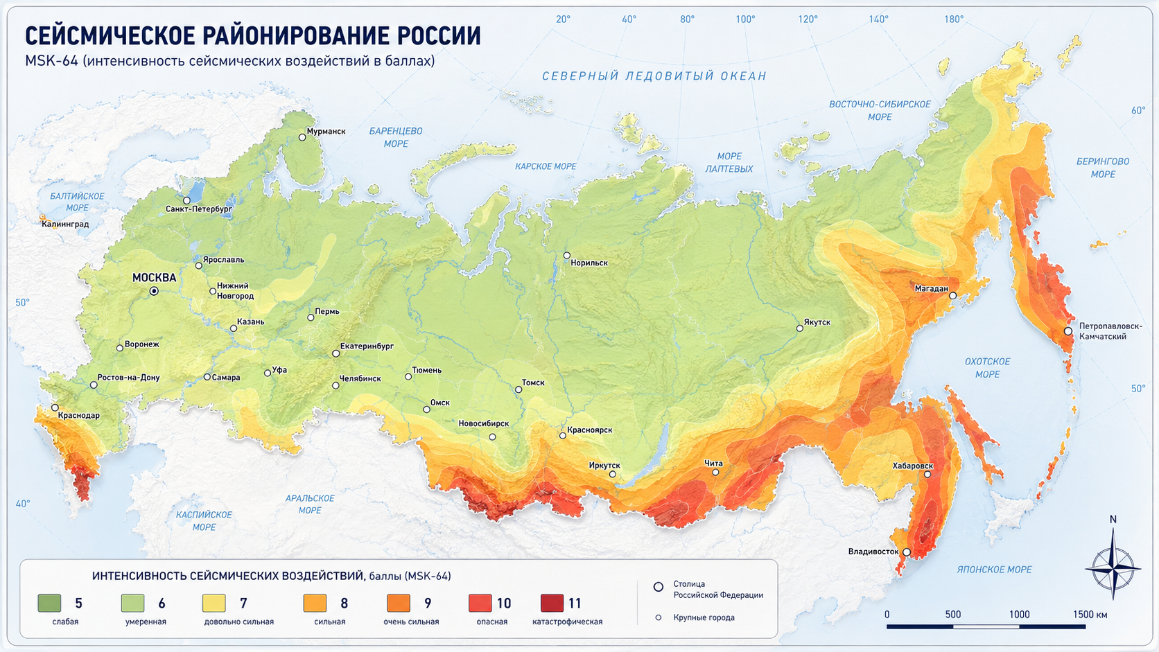 Учет сейсмичности при проектировании объектов вне зон повышенной активности
