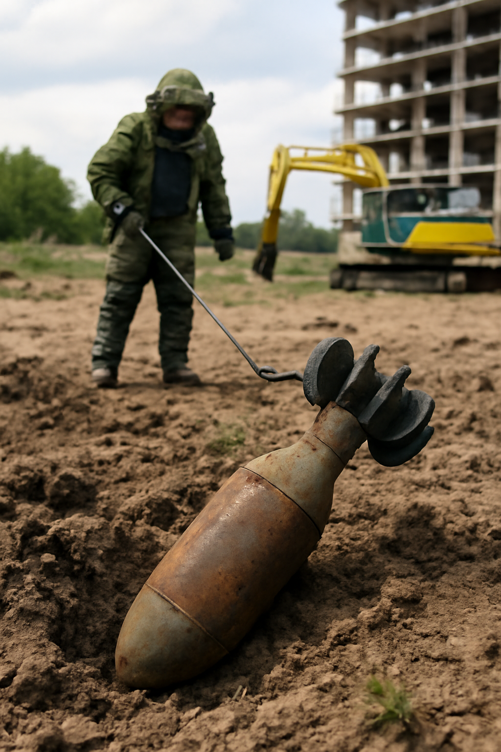 Обследование территории на наличие взрывоопасных предметов перед строительством
